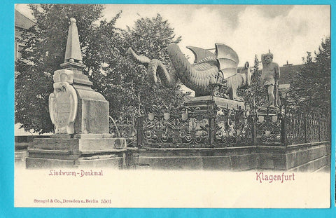 AK Klagenfurt. Lindwurm-Denkmal.