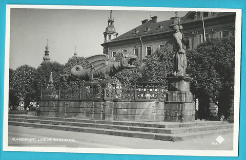 AK Klagenfurt. Lindwurmdenkmal.