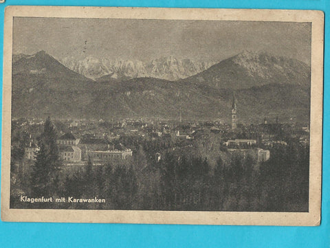 AK Klagenfurt mit Karawanken.