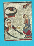 Karte Christi Geburt. Detail aus dem Marienaltar, Betesa (Spanien).