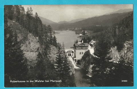 AK Hubertussee in der Walster bei Mariazell. (1957)