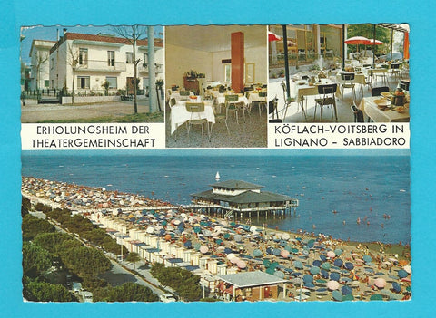 AK Lignano Sabbiadoro. Erholungsheim der Theatergemeinschaft Köflach-Voitsberg.