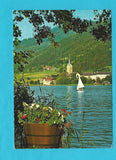 AK Stift Ossiach am Ossiachersee. Blick vom Seebad Bodensdorf.