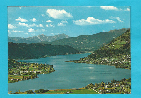AK Blick über den Ossiacher See.
