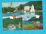 AK Grüsse vom Ossiacher See. Motorschiff Ossiach. Stift Ossiach.