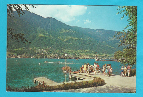 AK Ossiachersee. Blick vom Lido auf Gerlitzen und Kanzelbahn.