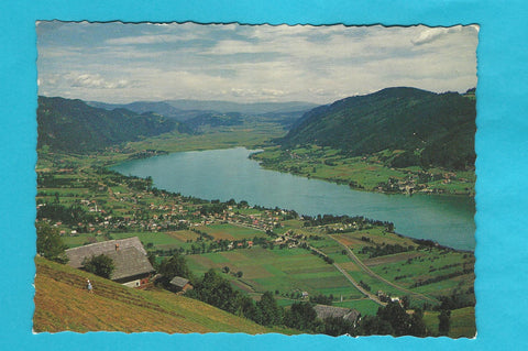 AK Ossiachersee mit Blick auf Bodensdorf, Steindorf und Ossiach.