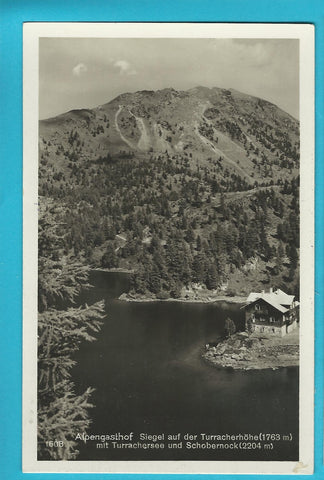 AK Alpengasthof Siegel auf der Turracherhöhe mit Turrachersee und Schobernock. (1933)
